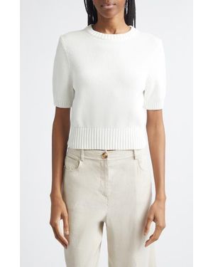 Toccin Elsie Short Sleeve Sweater - White