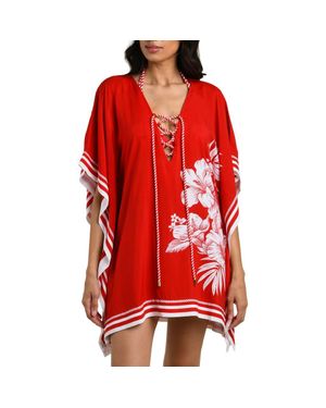 La Blanca Mariner Cover-Up Caftan - Red