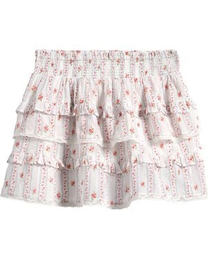 LoveShackFancy Kids' Billie Floral Border Print Tiered Miniskirt - Multicolor