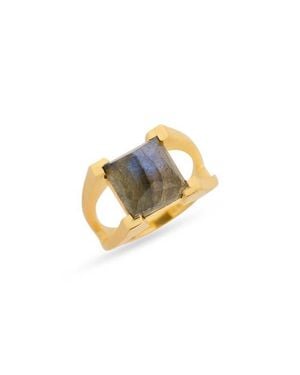 Dean Davidson Mini Plaza Labradorite Ring - Metallic