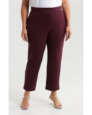 UNIVERSAL STANDARD Smart Elastic Waist Ponte Pants - Red