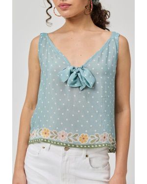 REISTOR Bow Tie Cami Top - Blue