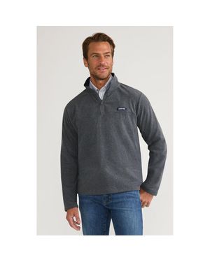 Lands' End Anyweather Fleece Quarter Zip Pullover - Gray