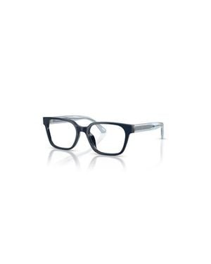 Emporio Armani 48Mm Rectangle Optical Glasses - Blue