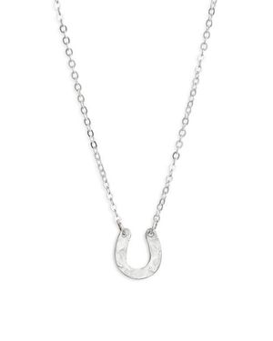 Nashelle Horseshoe Pendant Necklace - Blue