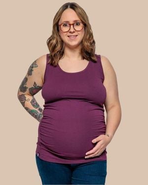 The Bshirt Maternity Vest - Purple
