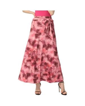 Kimi + Kai Belted Maxi Skirt - Red