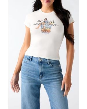Guess Social Sometimes Graphic T-Shirt - Blue