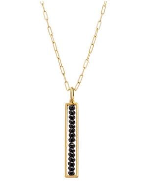 Sethi Couture Leila Diamond Linear Bar Pendant - Metallic