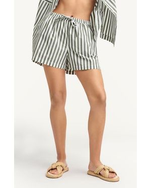 Vitamin A Parker Organic Cotton Cover-Up Shorts - Green