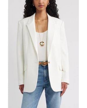 Open Edit The Icon Relaxed Blazer - White