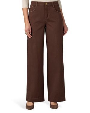 Wit & Wisdom Sam High Waist Wide Leg Jeans - Brown