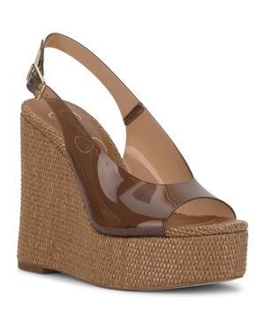 Jessica Simpson Kaliese Slingback Platform Wedge Sandal - Brown