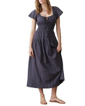 Marine Layer Skye Cotton Midi Dress - Blue