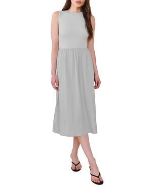 Bella Dahl Mixed Media Sleeveless Midi Dress - Multicolor