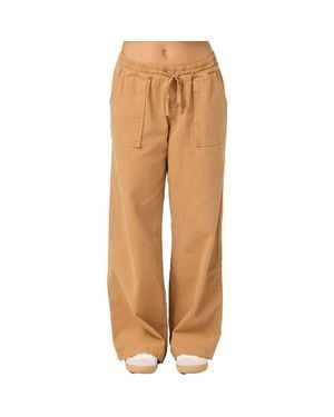 O'neill Sportswear Sevie 2 Drawstring Cotton Twill Pants - Brown
