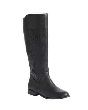 Comfortview The Lili Tall Wide Calf Boot - Black