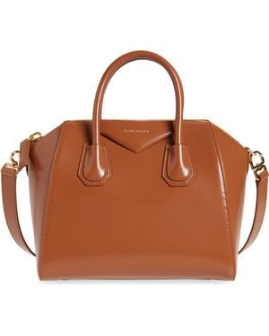 Givenchy Small Antigona Leather Satchel - Brown
