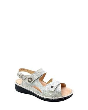 Finn Comfort Barbuda Ankle Strap Slide Sandal - White