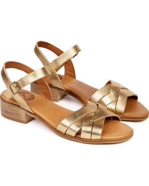 Penelope Chilvers Shepherdess Ankle Strap Sandal - Metallic