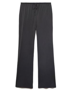 Mango Micromodal Pajama Pants - Blue