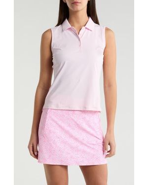 G/FORE Sleeveless Stretch Polo Top - Purple