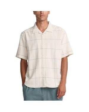 RVCA Vacancy Plaid Camp Shirt - White