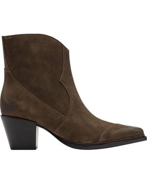 Marc Fisher Giulie Pointed Cap Toe Bootie - Brown