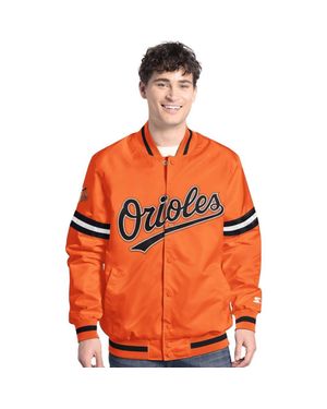 Starter Baltimore Orioles Scout Full-Snap Varsity Jacket - Orange