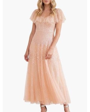 Needle & Thread Sunrise Sequin V-Neck Ankle Gown - Multicolor