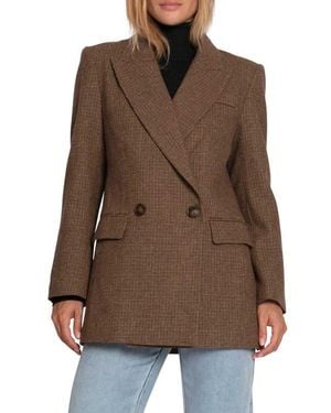 Belle & Bloom Big Brother Talk Double Breasted Blazer - Brown