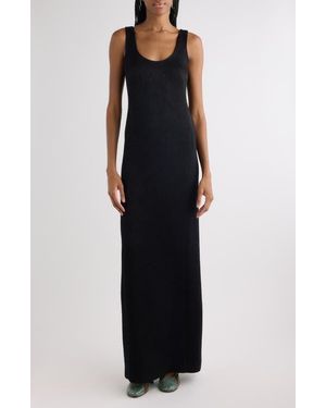 Dries Van Noten Matelassé Jacquard Column Gown - Black