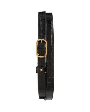 Amiri Croc Embossed Leather Belt - Black