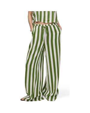 Nobody's Child Reese Linen Blend Drawstring Pants - Green