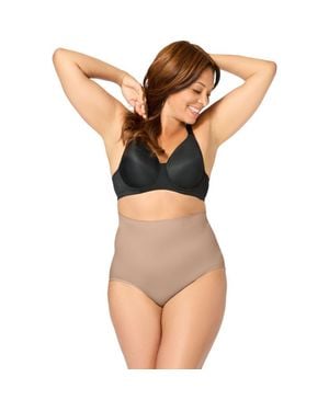 Secret Solutions Instant Shaper Medium Control Seamless High Waist Brief - Black