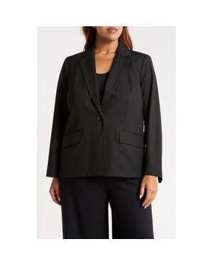 Kasper One-Button Jacket - Black