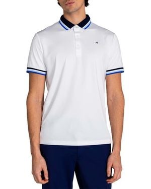 Redvanly Mcclure Tipped Performance Golf Polo - White