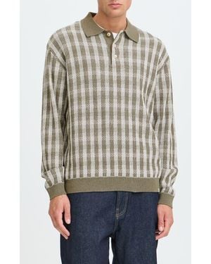 Solid Vadim Polo Sweater - Gray