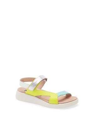 Wonders Colorblock Leather Sandal - Yellow