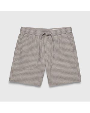 Surfside Supply Tyler Crinkle Stripe Drawstring Short - Gray