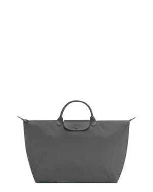 Longchamp Large Le Pliage Recycled Polyamide Travel Bag - Gray