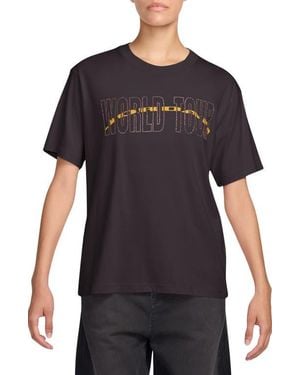 Nike World Tour Cotton Graphic T-Shirt - Black