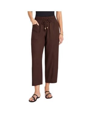 Matty M Rumi Relaxed Crop Pants - Brown