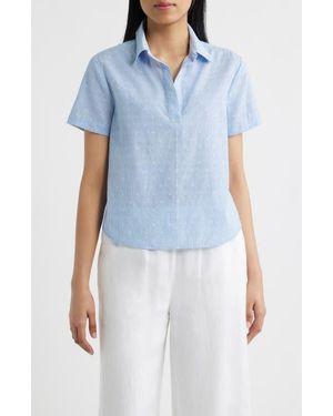 Cloth & Stone Pinstripe Woven Shirt - Blue