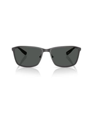 Brooks Brothers 57Mm Rectangular Sunglasses - Black