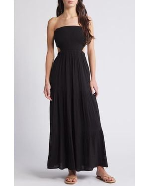 Rip Curl Premium Surf Strapless Cutout Maxi Dress - Black