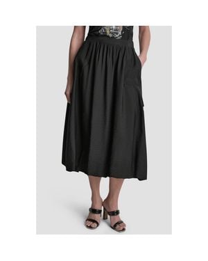 DKNY Bubble Cargo Pull On Midi Skirt - Black