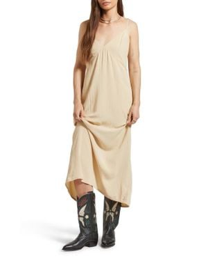 Brixton Jacquard Midi Slipdress - Natural