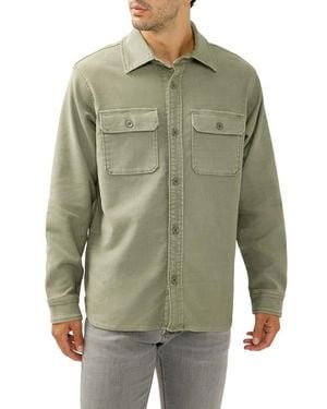 Silver Jeans Co. Field Cotton Blend Button-Up Shirt Jacket - Green