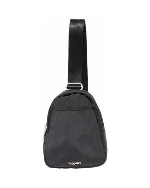 Baggallini Double Zip Mini Sling Bag - Black